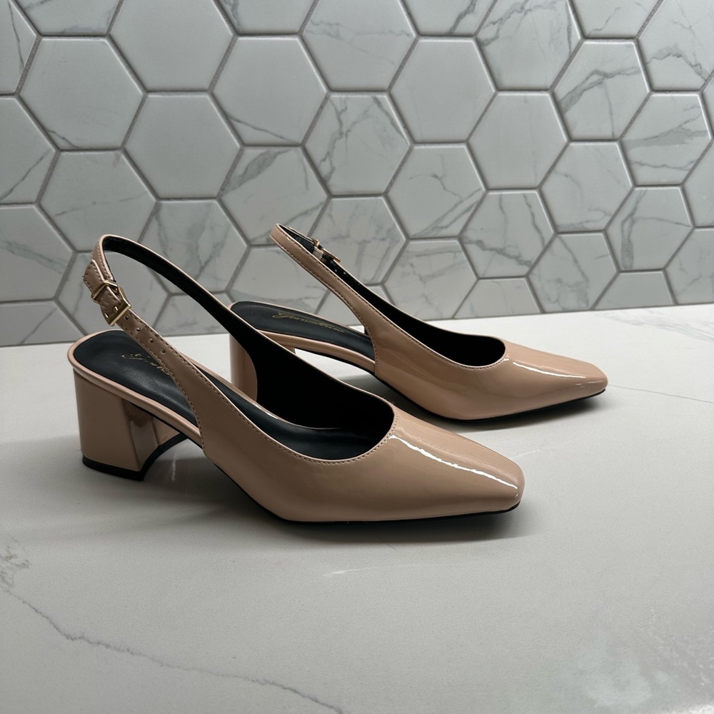 Patent Nude Heels NWOT